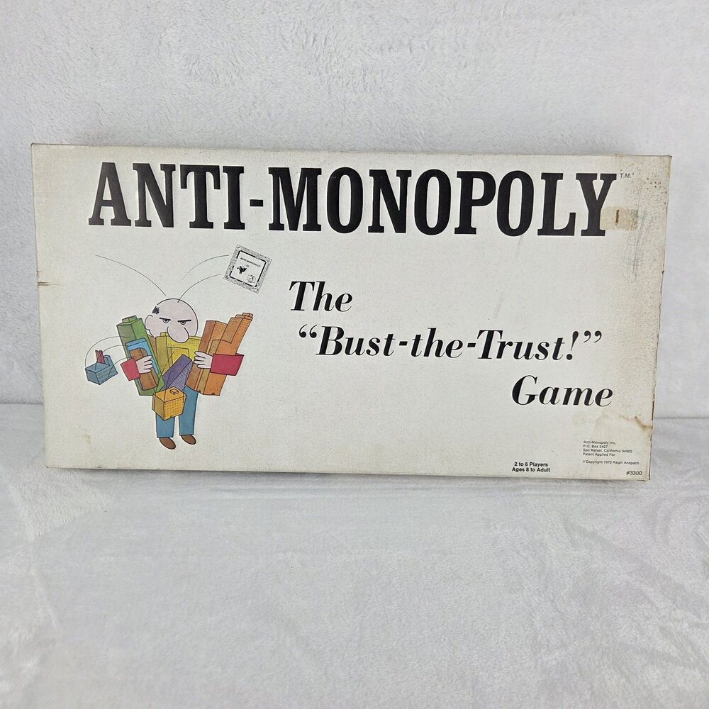 Vintage 1973 Anti-Monopoly Bust The Trust Board Game Ralph Anspach Complete